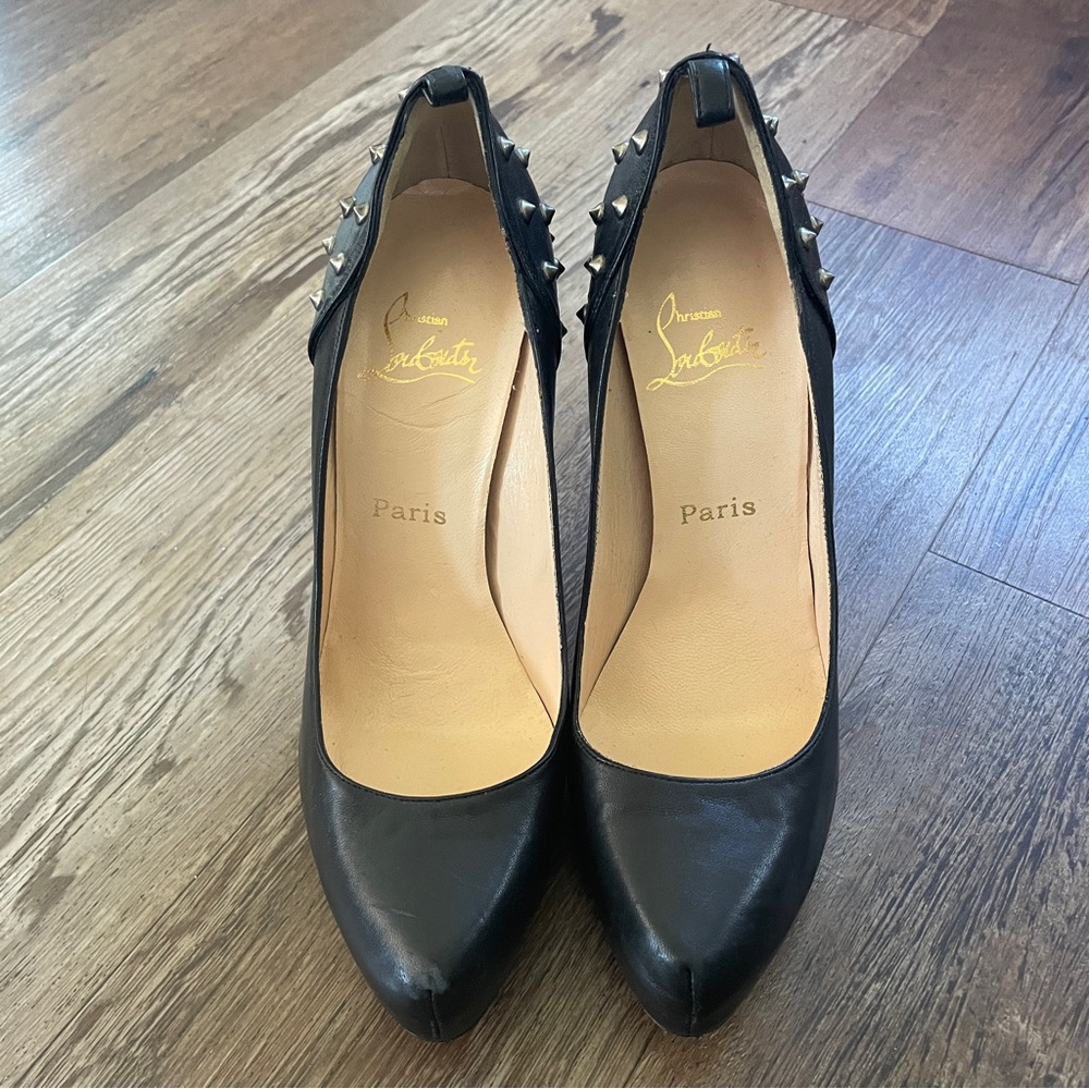 Christian Louboutin spiked rock goth rebel  heels 41 1/2 - Picture 4 of 11
